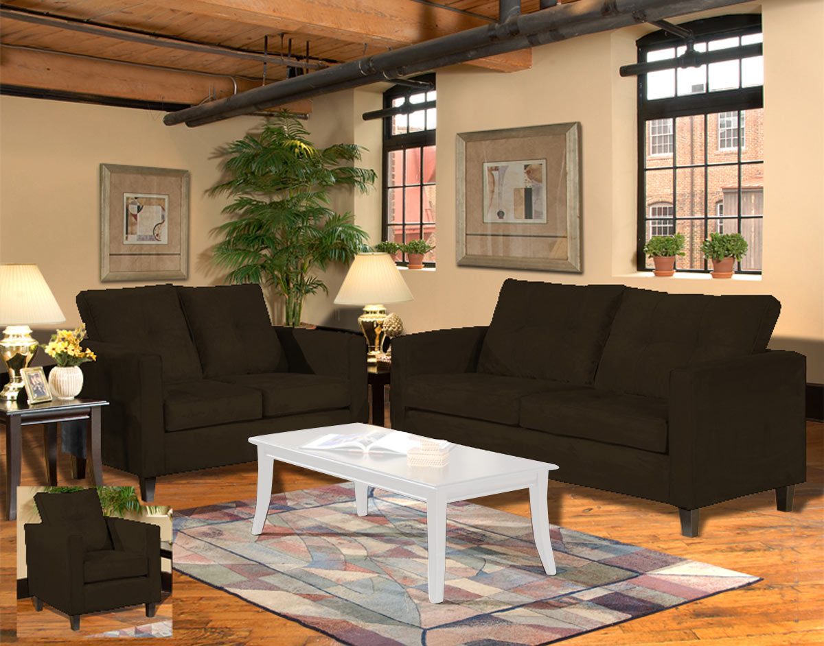 Chelsea Home Heather Sofa Set - Bulldozer Java