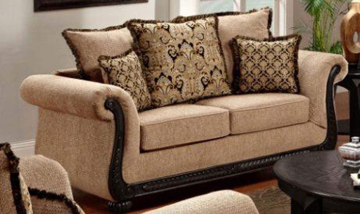 Chelsea Home Lily Loveseat - Delray Taupe - Chelsea