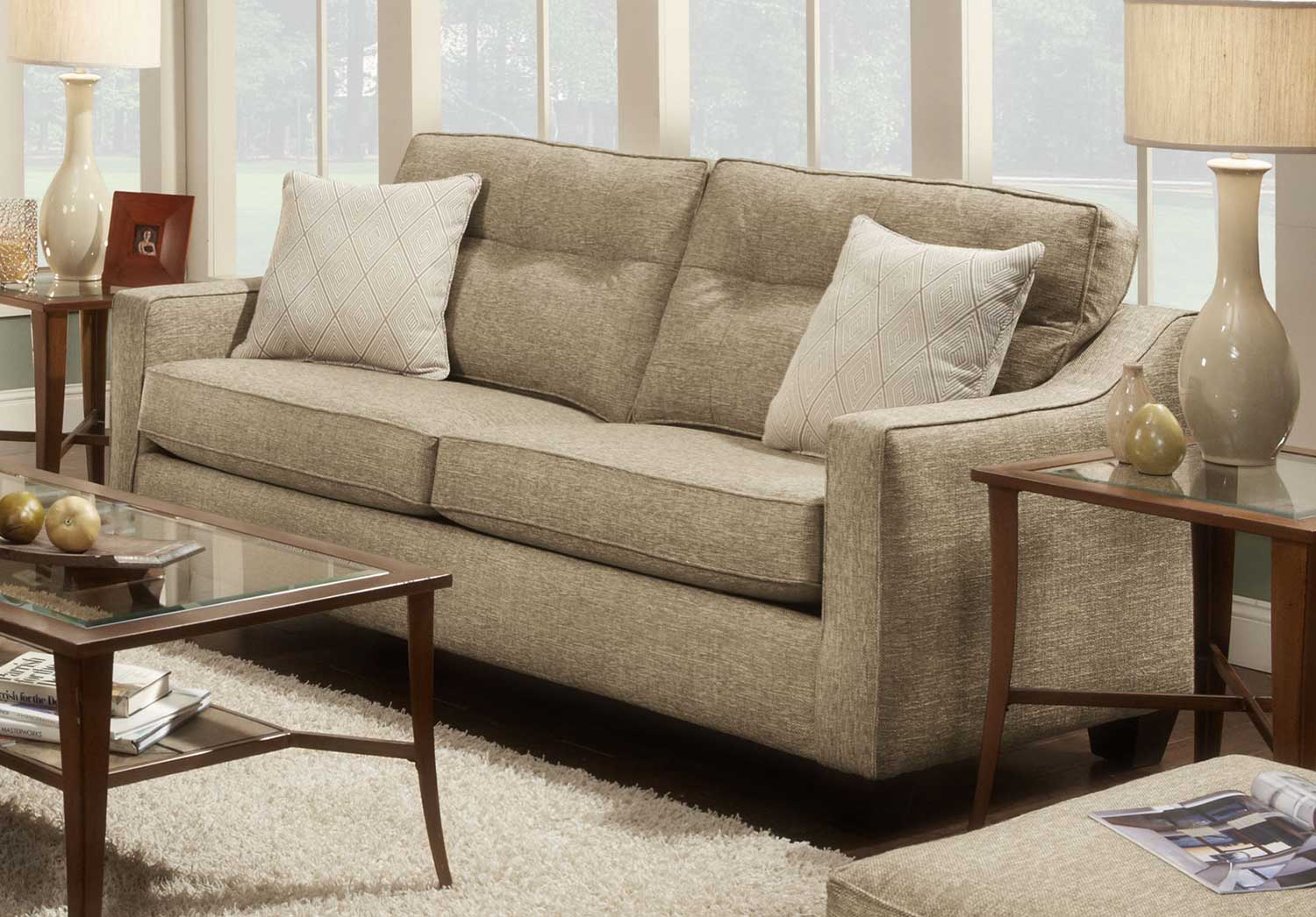 Chelsea Home Colby Sofa - Light Brown