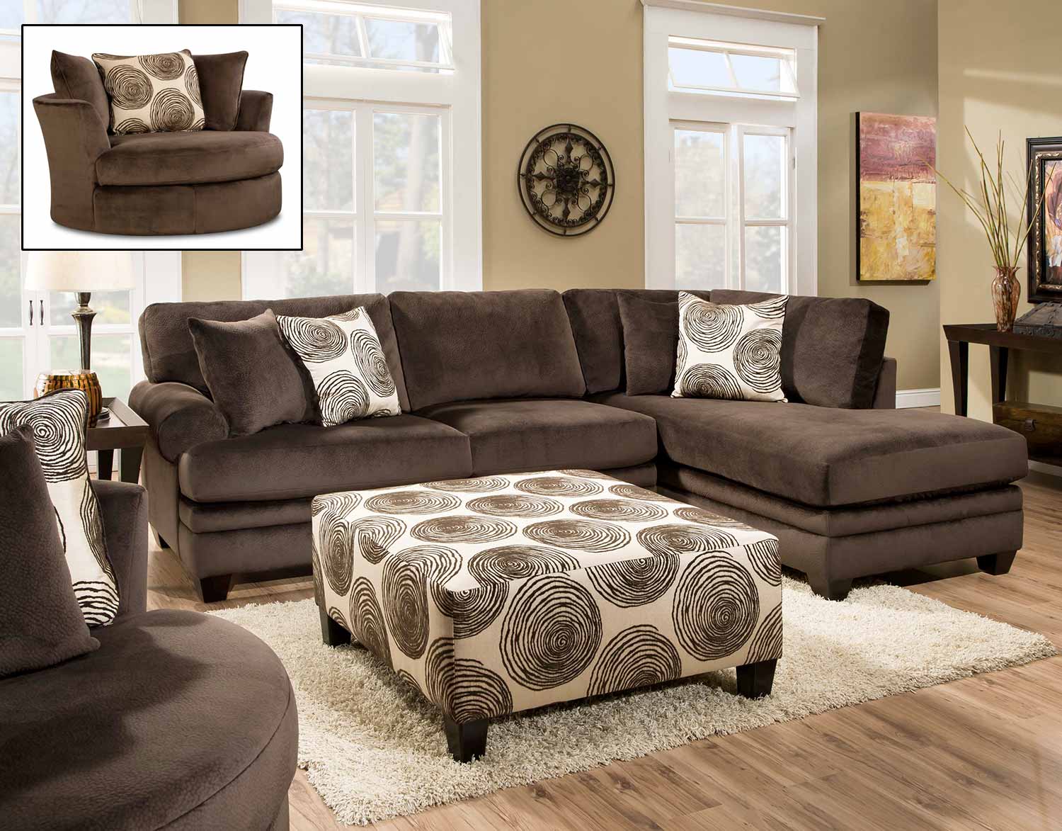 Groovy Chocolate Sectional