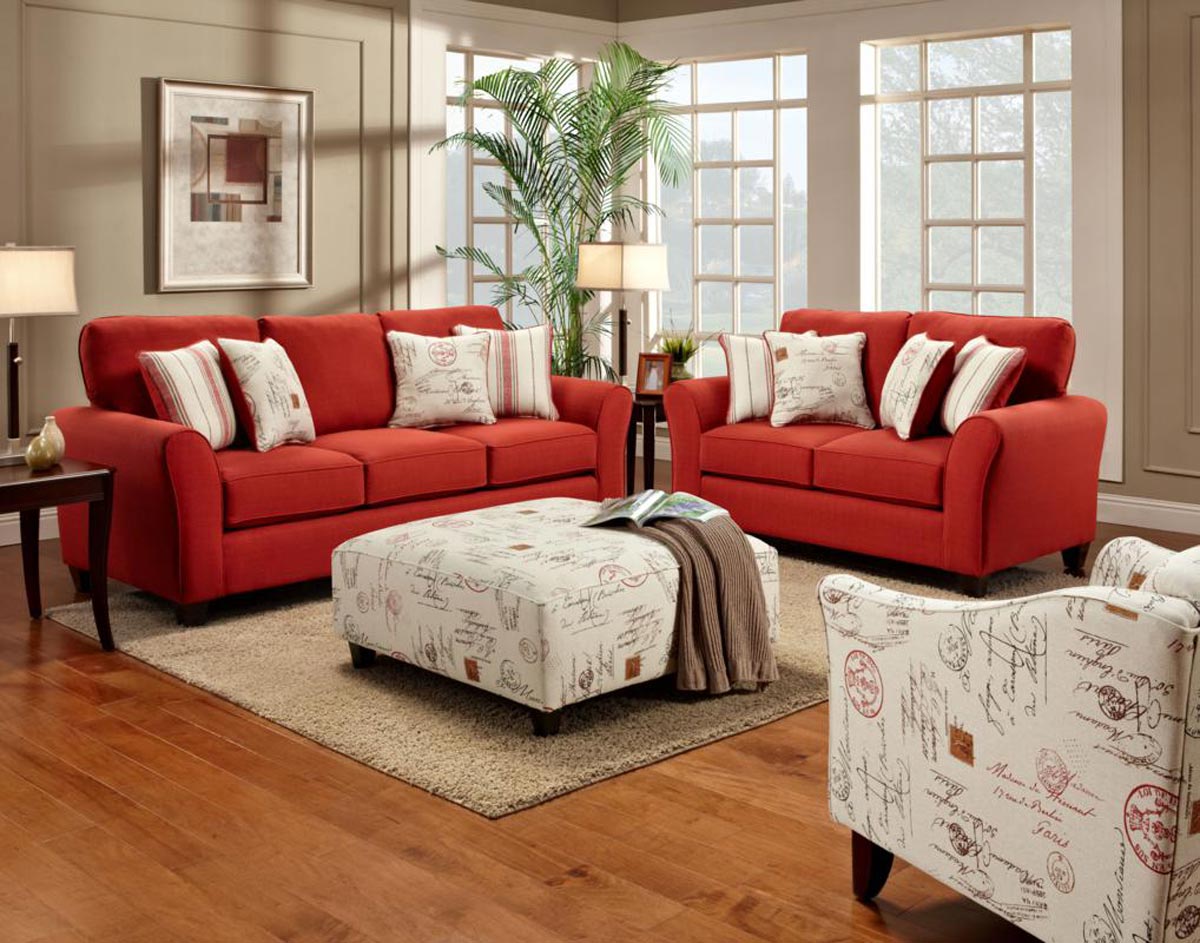 Chelsea Home Gloucester Sofa Set Postale Ruby CHFFS453SofaSet at