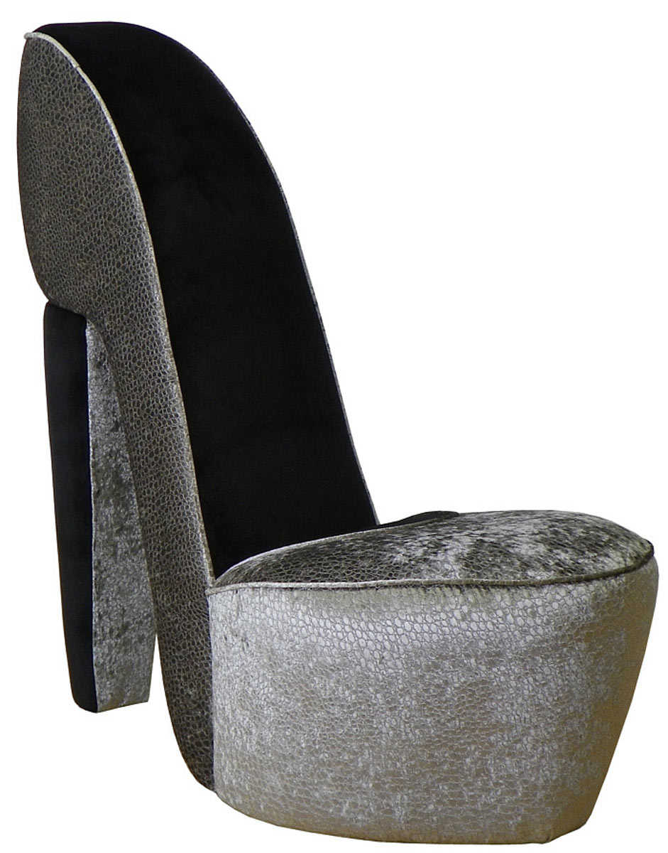 Chelsea Home Diva Shoe Chair - Excite Graphite