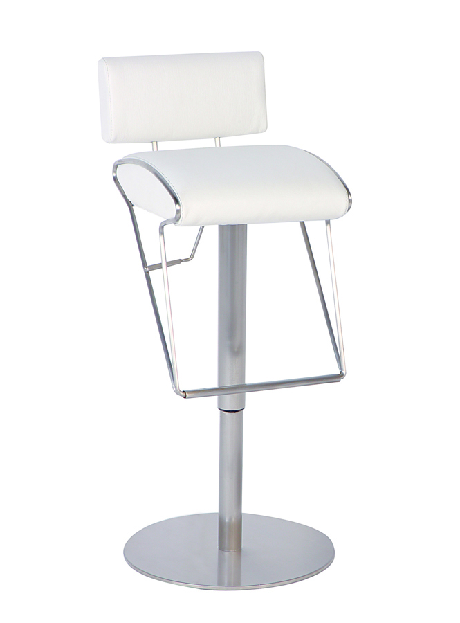 Chintaly Imports 0561 Adjustable Height Swivel - White