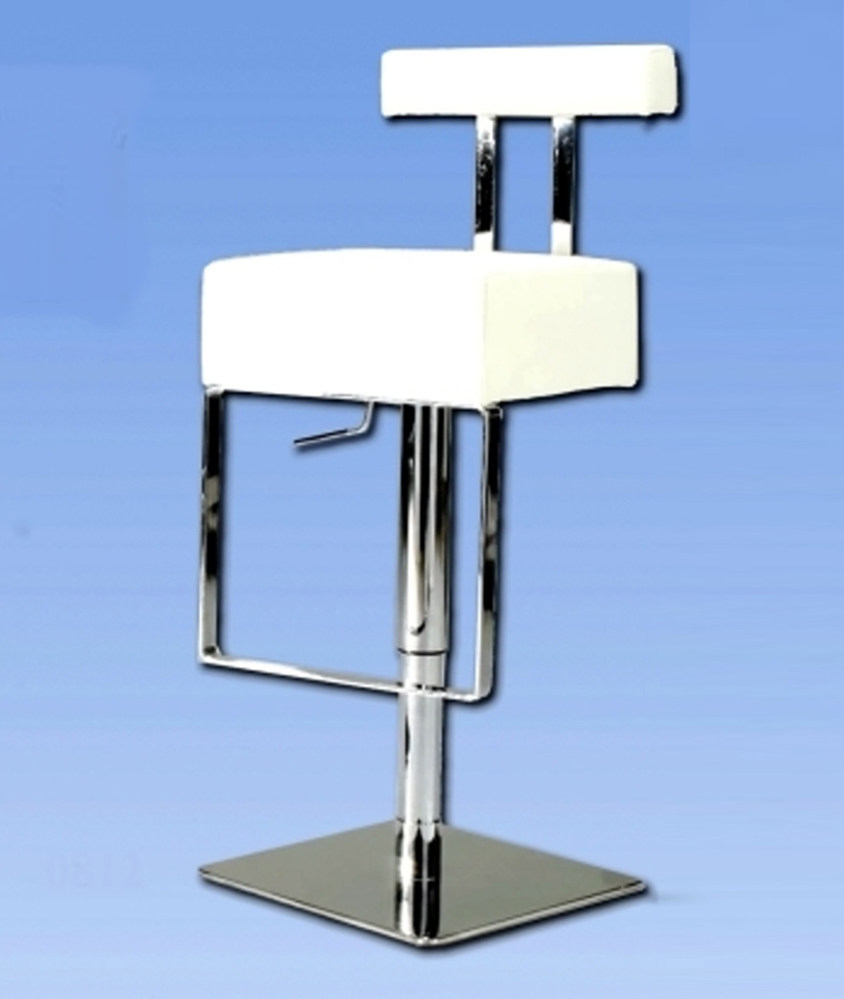 Chintaly Imports 0812 Adjustable Height Swivel Stool - White