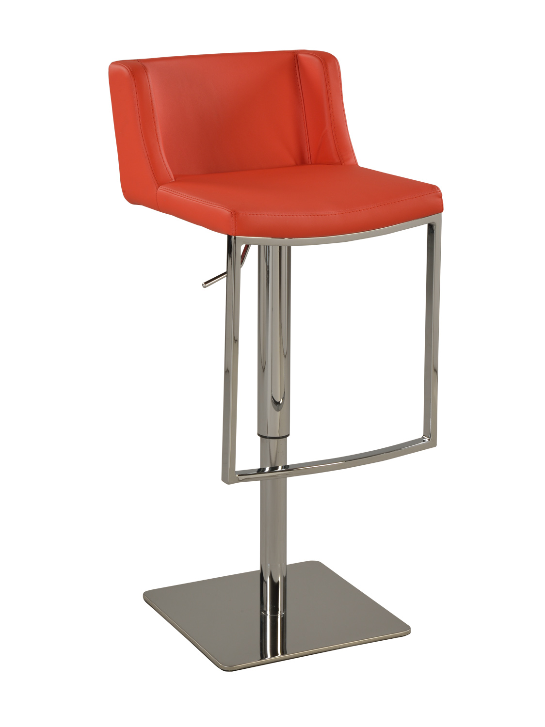 Chintaly Imports 0886 Pneumatic Gas Lift Adjustable Height Stool - Chrome