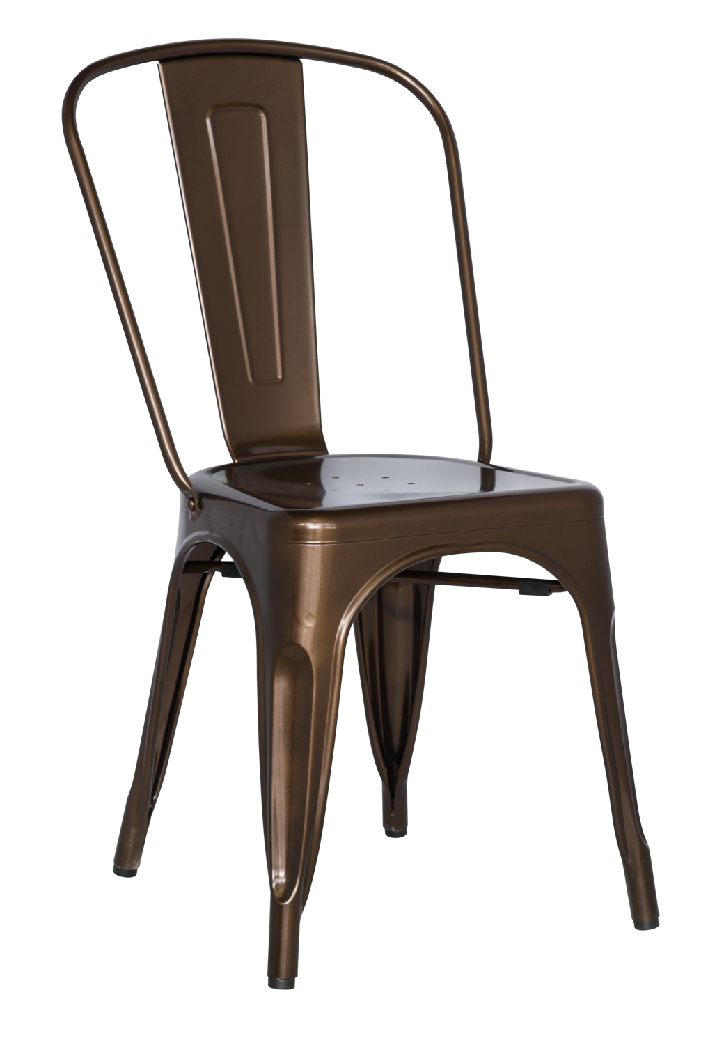 Chintaly Imports 8022 Galvanized Steel Side Chair - Red Copper