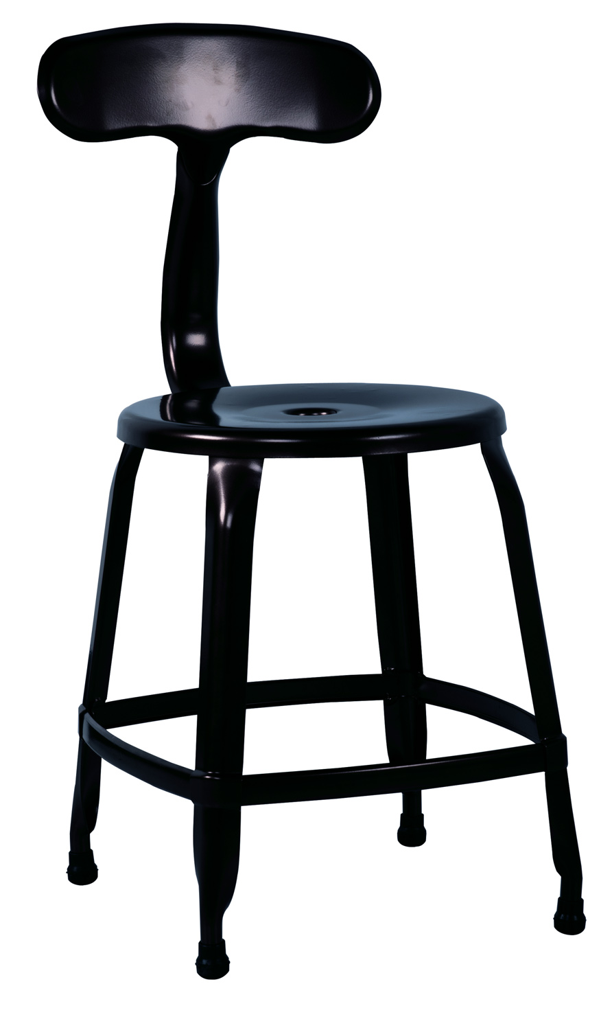 Chintaly Imports 8036 Galvanized Steel Side Chair - Black