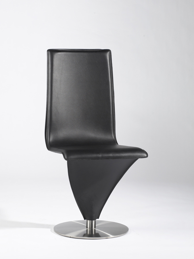 Chintaly Imports Eiffel Black Swivel Contemporary Chair