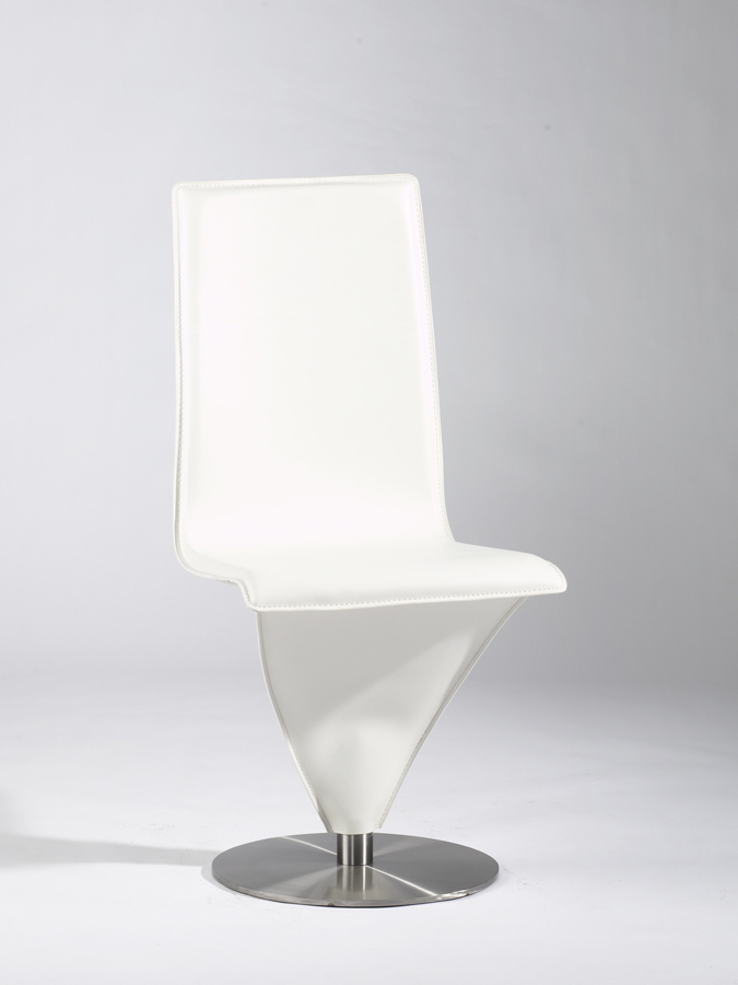 Chintaly Imports Eiffel White Swivel Contemporary Chair