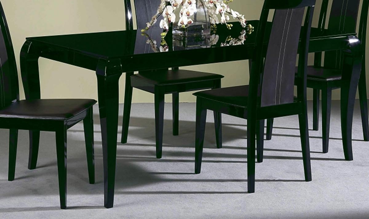 Chintaly Imports Elise Dining Table with Glass Top