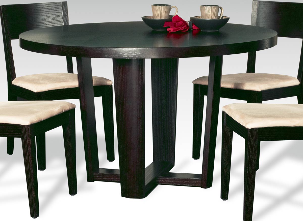 Chintaly Imports Lorie Round Table with Wood Top