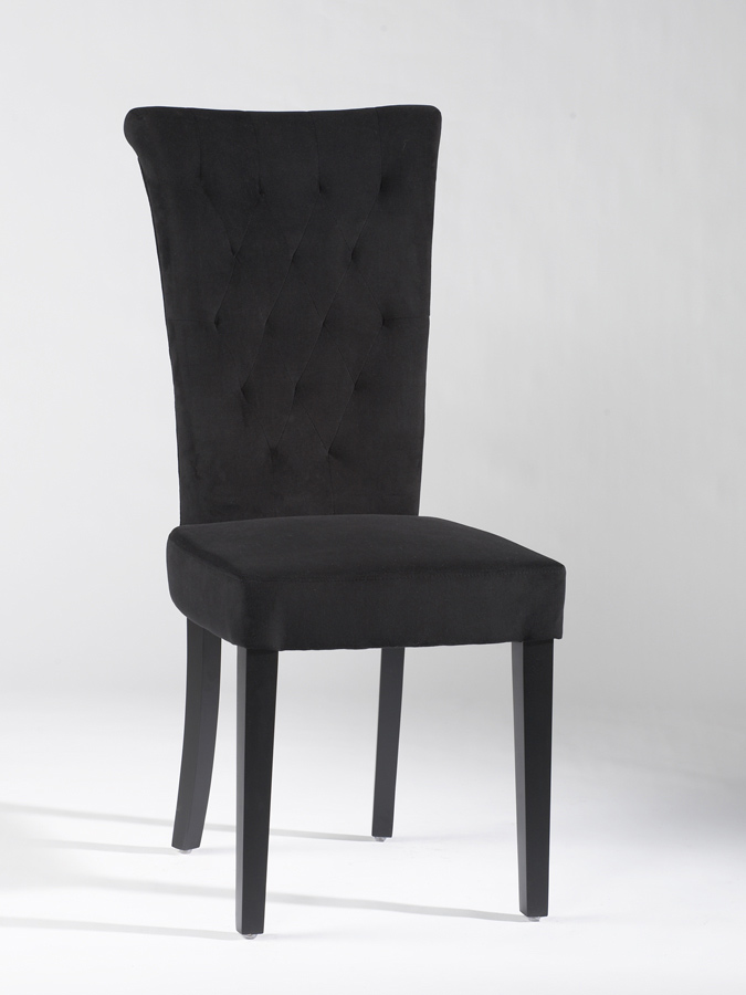 Chintaly Imports Lorie Tufted Back Upholstered Chair - Black