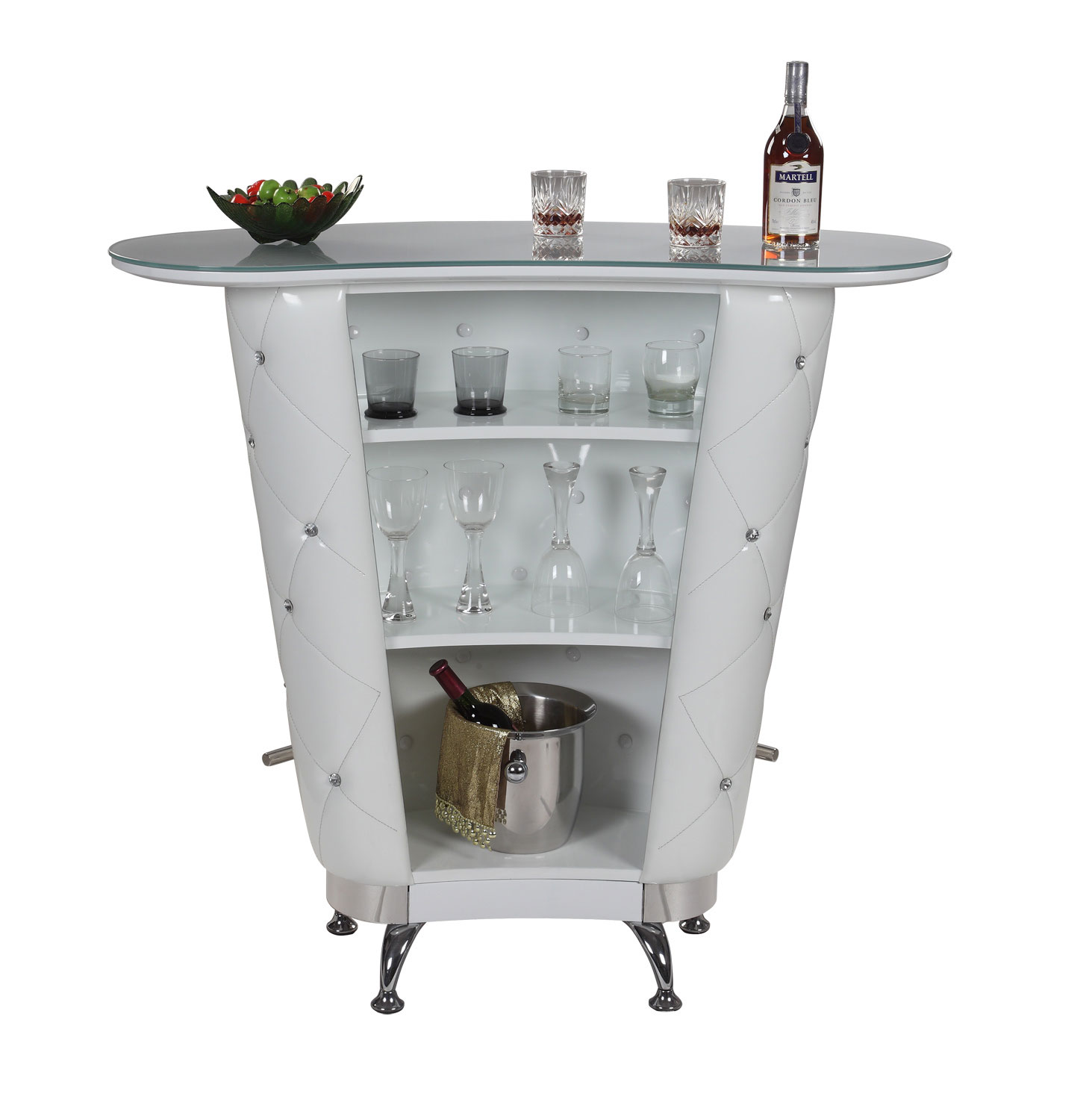 Chintaly Imports Nolita Modern Home Bar Table - White