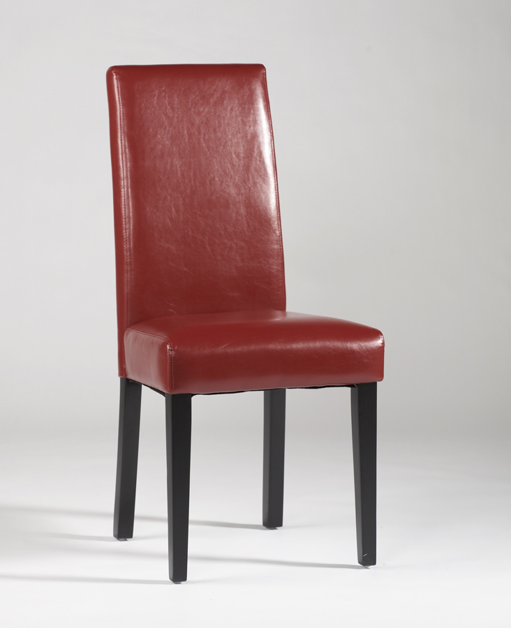 Chintaly Imports Straight Back Parson Chair - Red