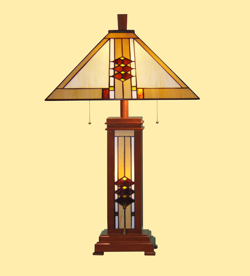 Chintaly Imports 06142 Mission Wood Base Table Lamp