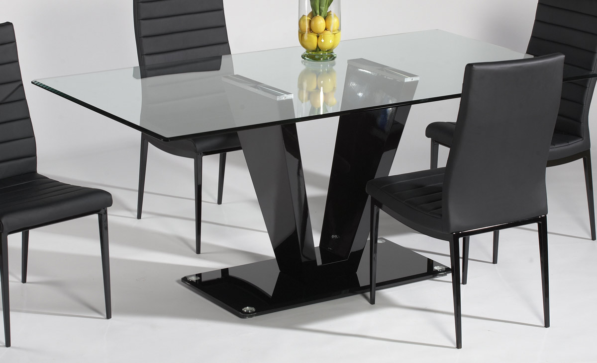 Chintaly Imports Victoria Dining Table with Glass Top