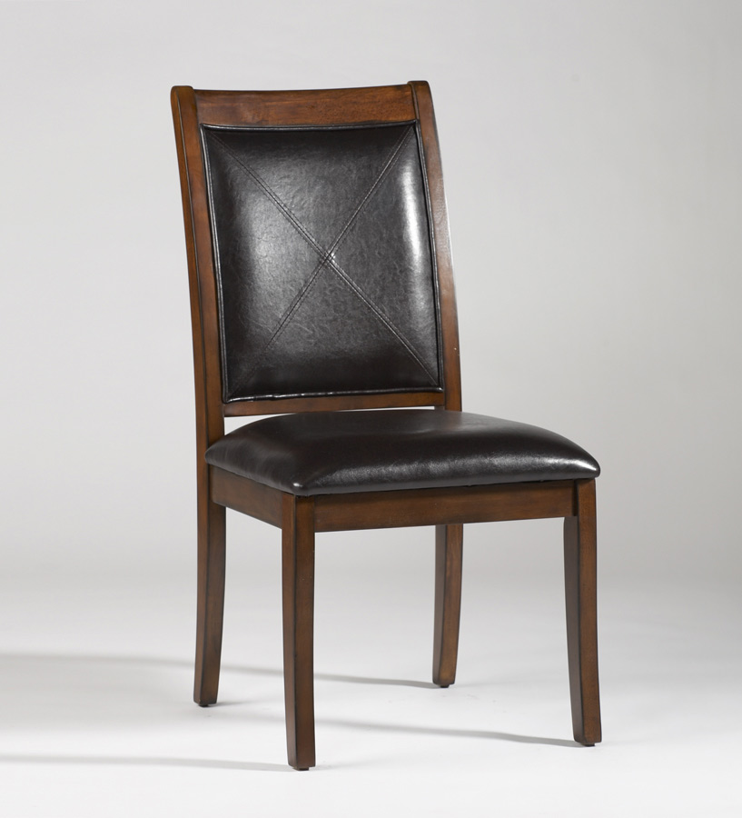 Chintaly Imports Wilma Solid Wood Frame Upholstered Back Chair - Dark Brown