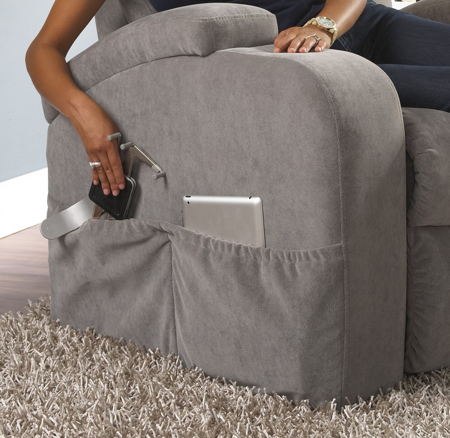 CatNapper The Chiller Power Reclining Chair with iPad Claw and Lighted/Cooling Cupholder - Cloud