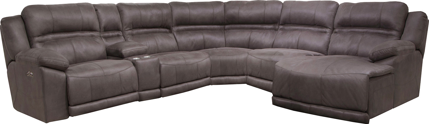 CatNapper Braxton Sectional Sofa - Charcoal