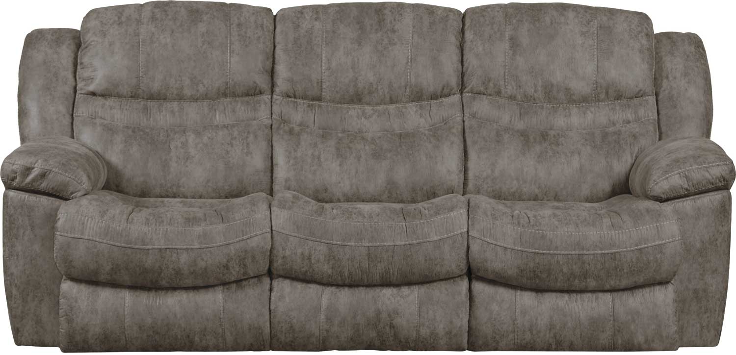 CatNapper Valiant Reclining Sofa with 3 Recliners and Drop Down Table - Marble