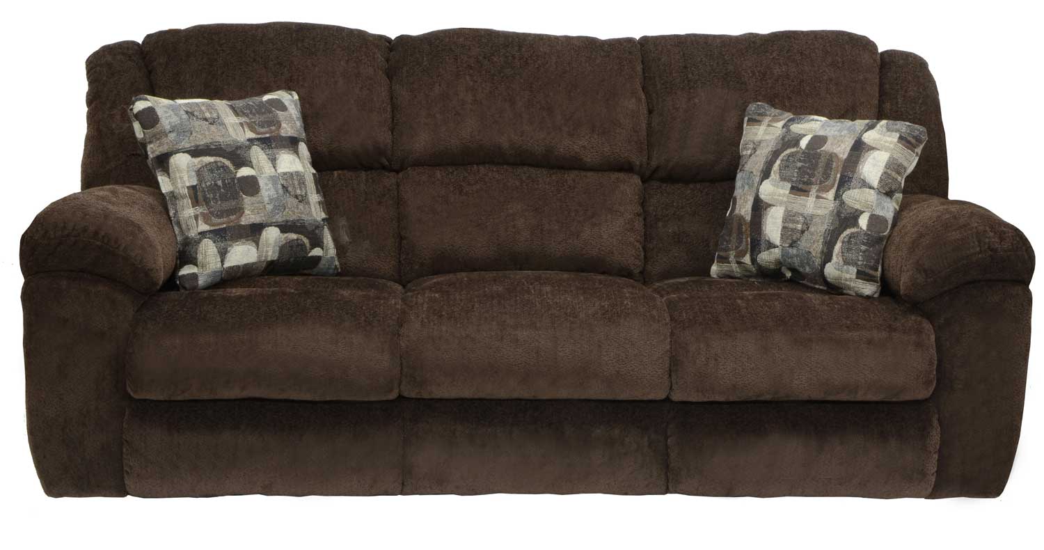 CatNapper Transformer Ultimate Sofa with 3 Recliners and 1 Drop Down Table - Chocolate