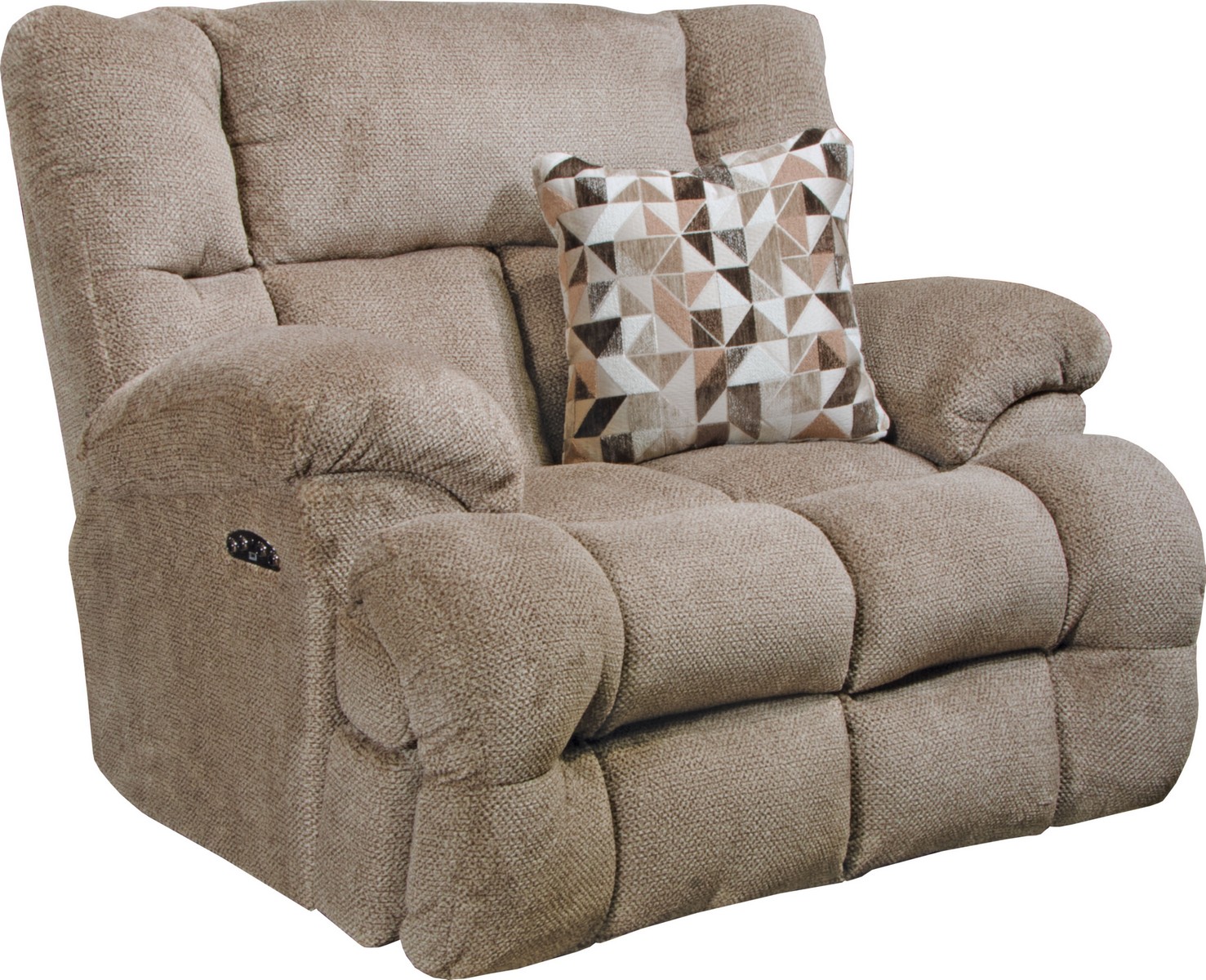 CatNapper Brice Power Lay Flat Recliner with Power Headrest - Chateau