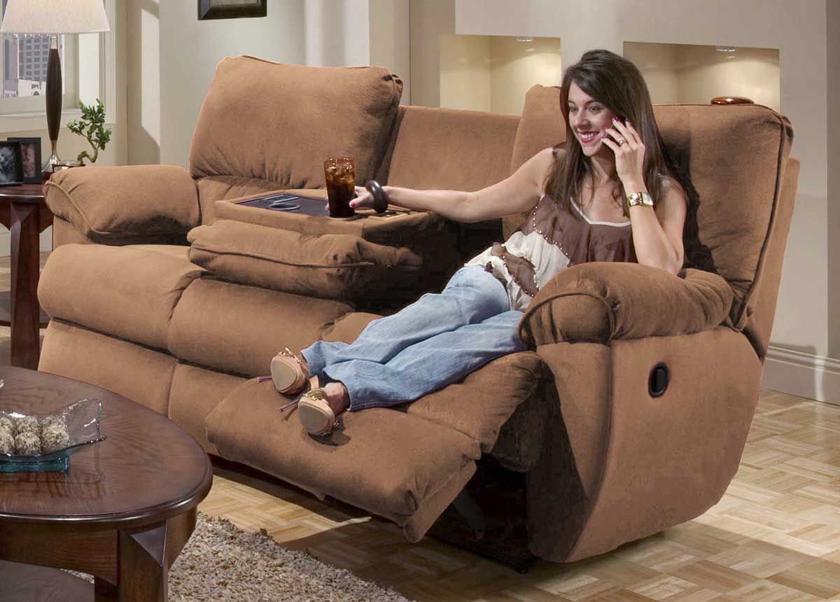 CatNapper Legend Dual Reclining Sofa with Table and Massage