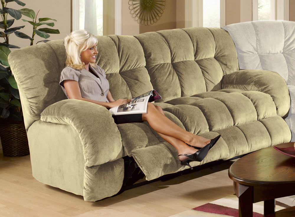 CatNapper Softie Dual Reclining Sofa - Putty