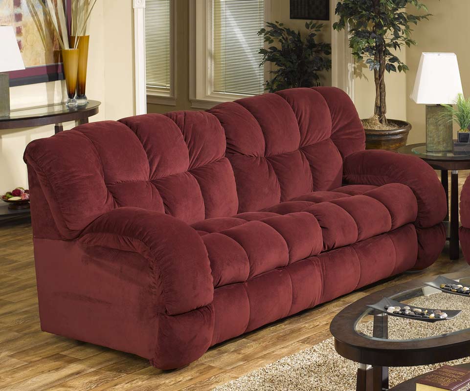 CatNapper Softie Dual Reclining Sofa - Bordeaux