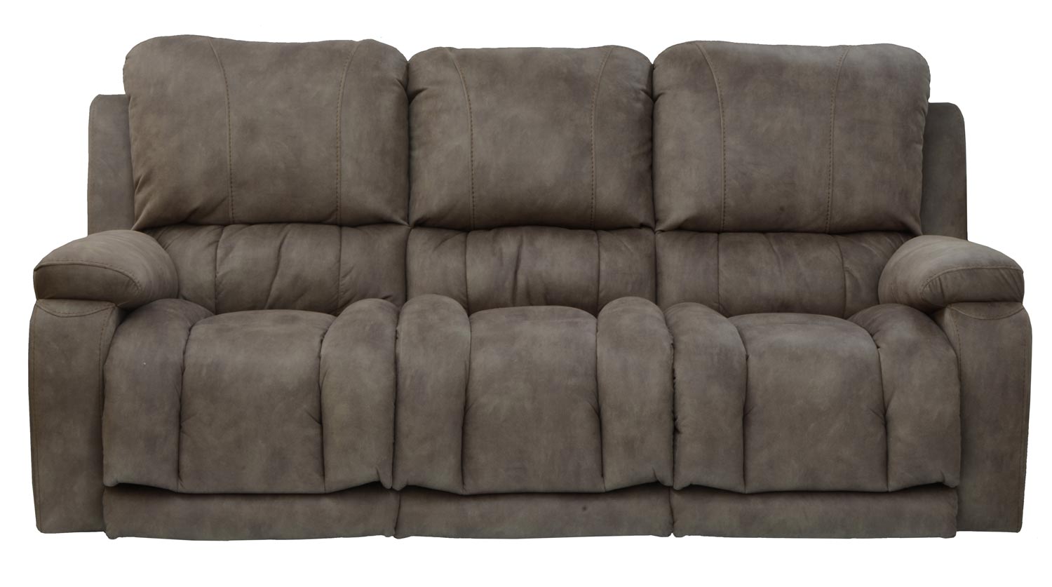 CatNapper Cosmopolitan Lay Flat Reclining Sofa with X-tra Comfort Footrest - Pecan