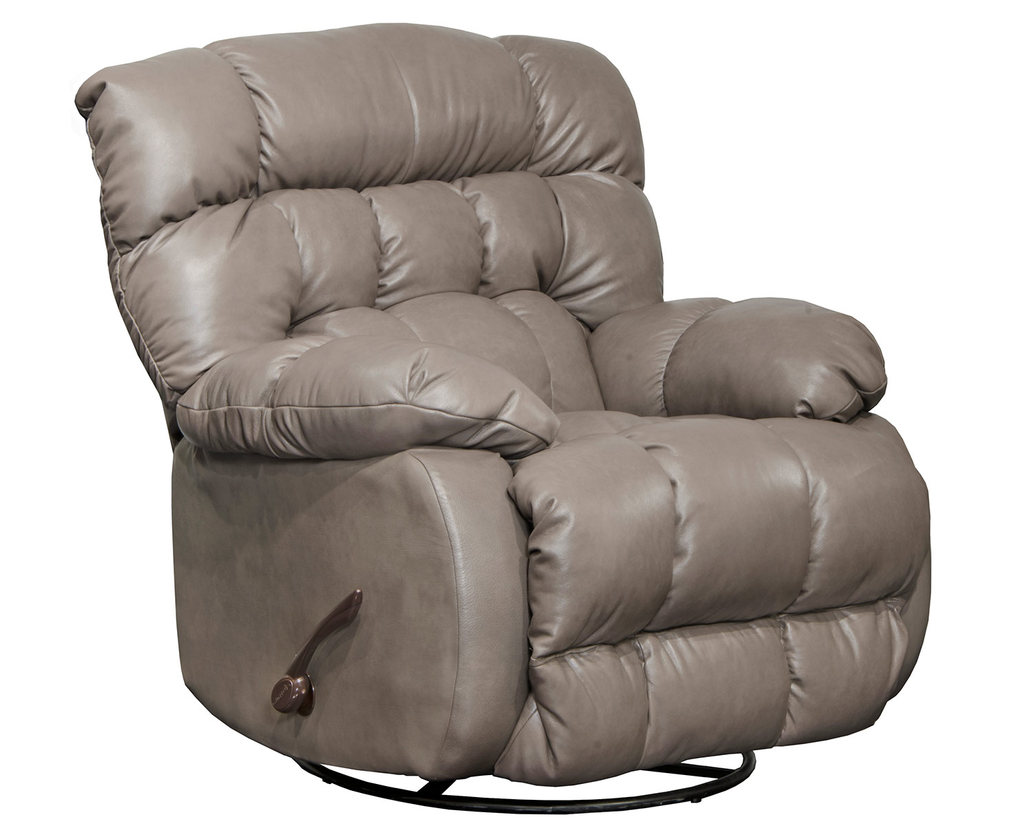CatNapper Pendleton Leather Recliner Chair - Light Grey