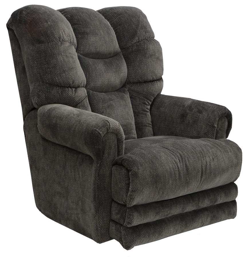 CatNapper Malone Lay Flat Recliner with Extended Ottoman - Slate