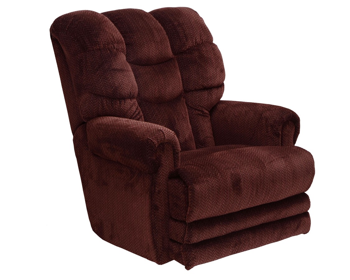 CatNapper Malone Power Lay Flat Recliner with Extended Ottoman - Vino