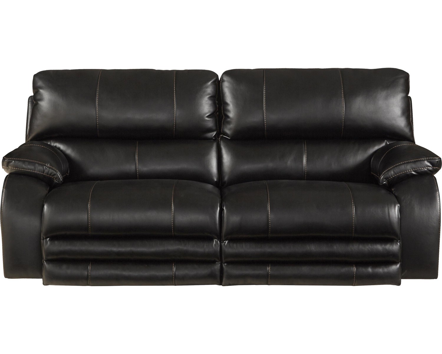 CatNapper Sheridan Power Headrest Power Lay Flat Reclining Sofa - Black