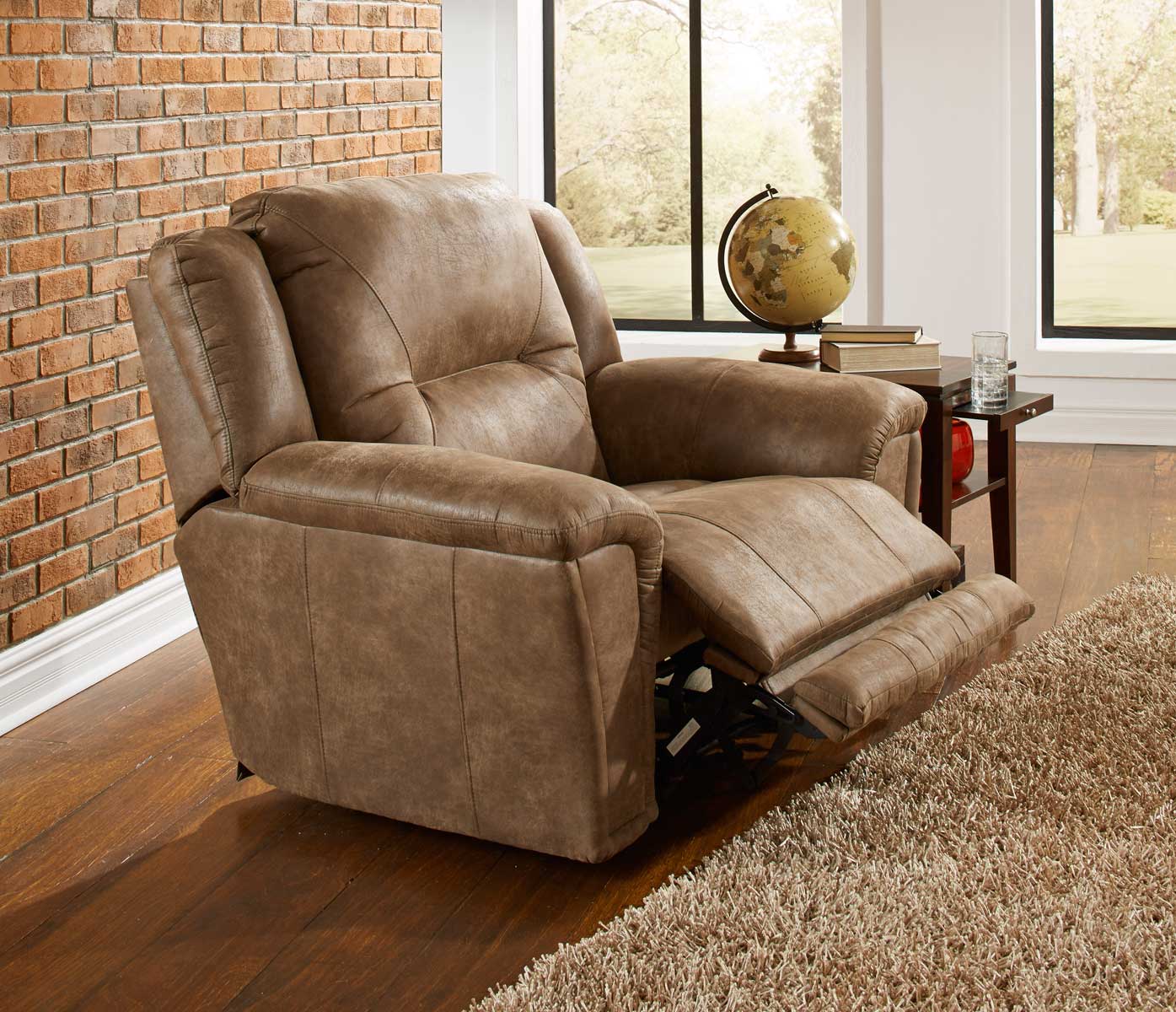 CatNapper Collin Power Lay Flat Recliner with X-tra Comfort Footrest - Silt