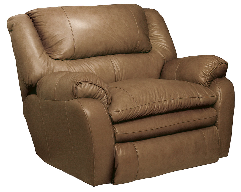 CatNapper Allegro Leather Cuddler Recliner - Mushroom