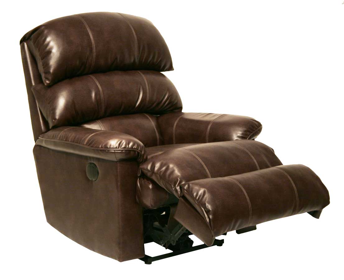 CatNapper Templeton Power Bonded Leather Inch Away Wall Hugger Recliner - Chocolate