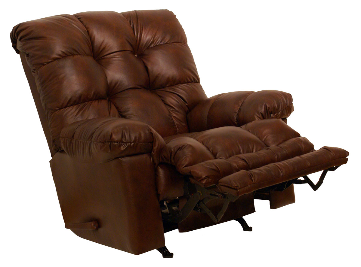 CatNapper Cloud Ten Leather Chaise Rocker Recliner