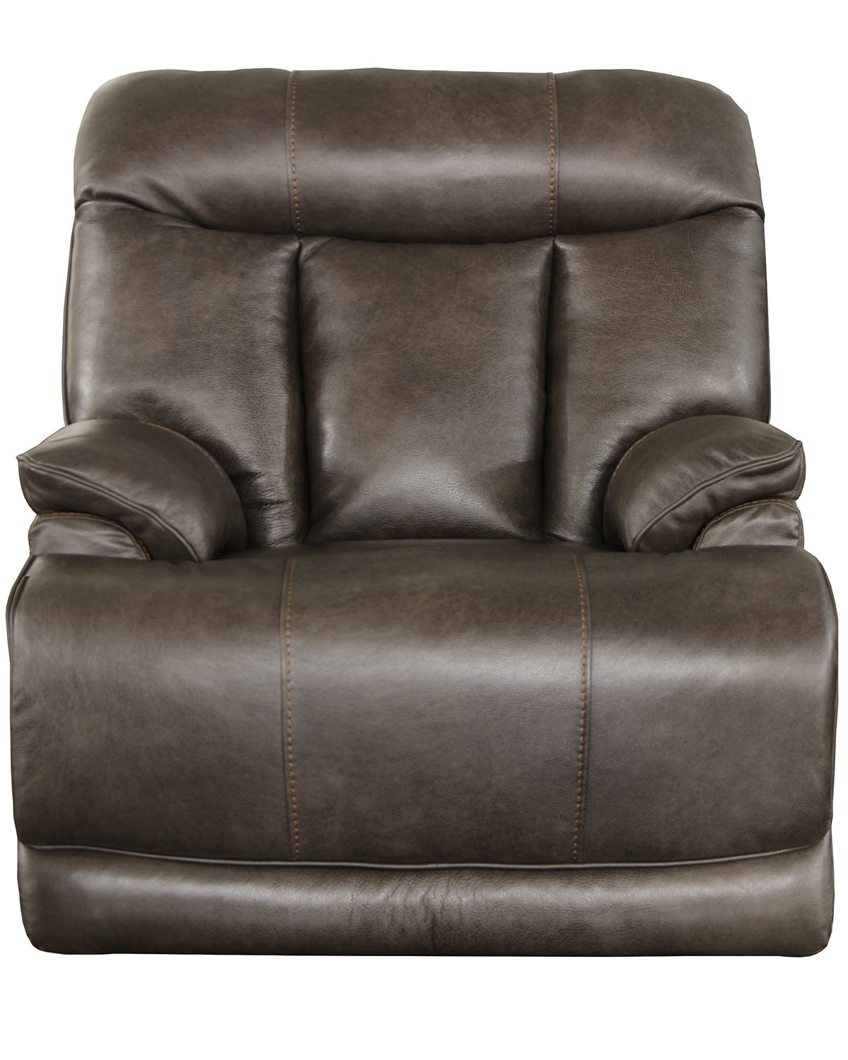 CatNapper Naples Leather Power Recliner Chair - Steel