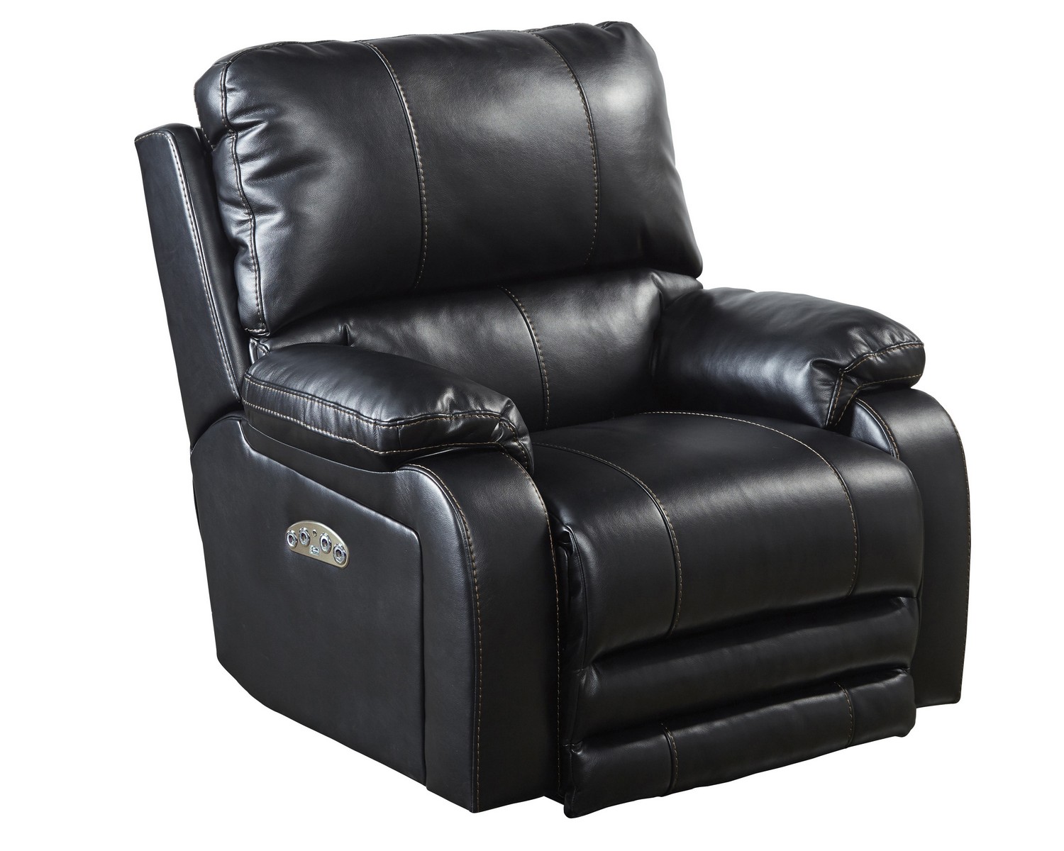 CatNapper Thornton Power Headrest Power Lay Flat Recliner - Black