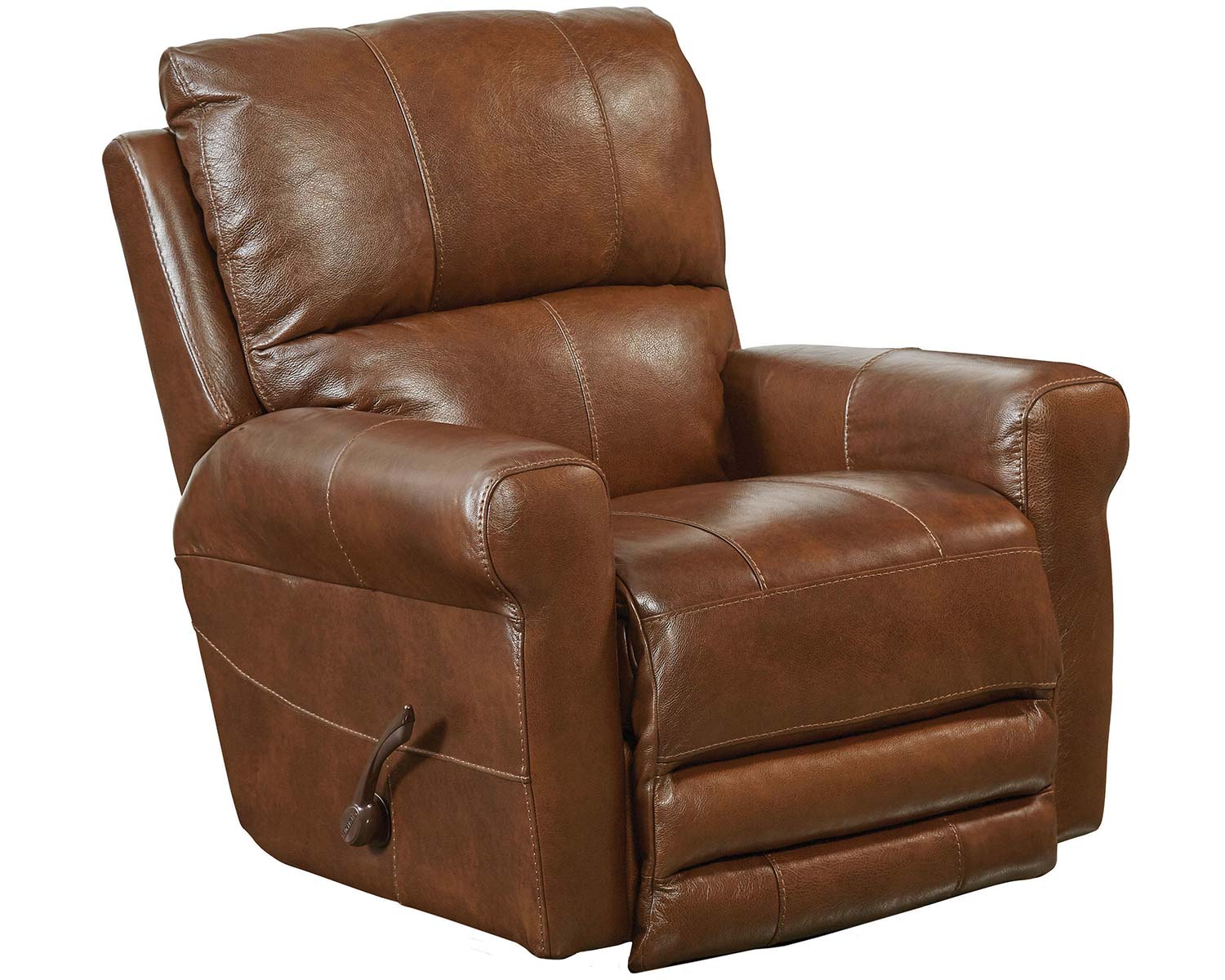 CatNapper Hoffner Leather Recliner Chair - Chestnut
