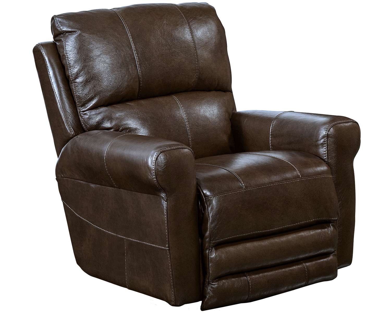 CatNapper Hoffner Leather Recliner Chair - Chocolate