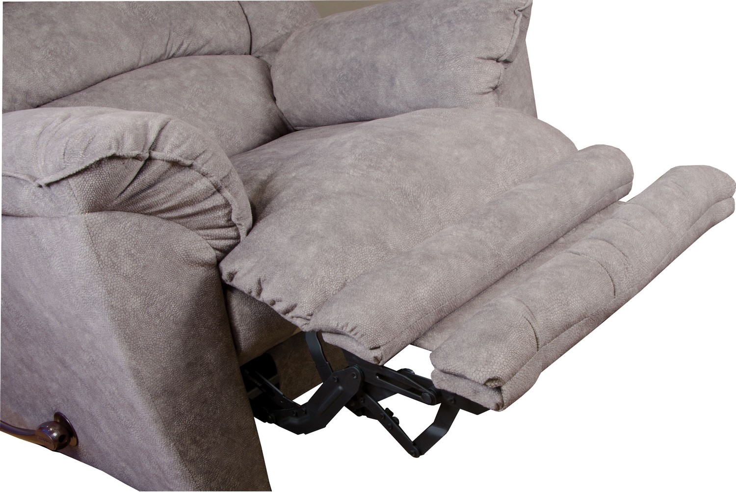 CatNapper Rialto Power Lay Flat Recliner with Extended Ottoman - Steel