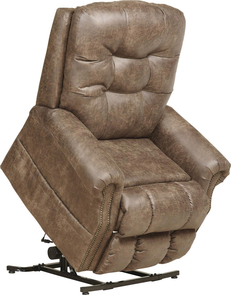 CatNapper Ramsey Power Lift Lay Flat Recliner with Heat and Massage - Silt