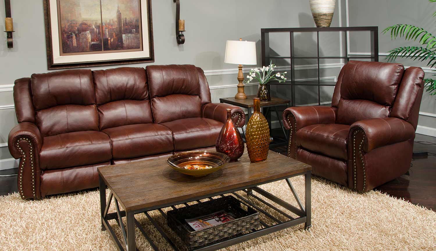 messina leather reclining sofa