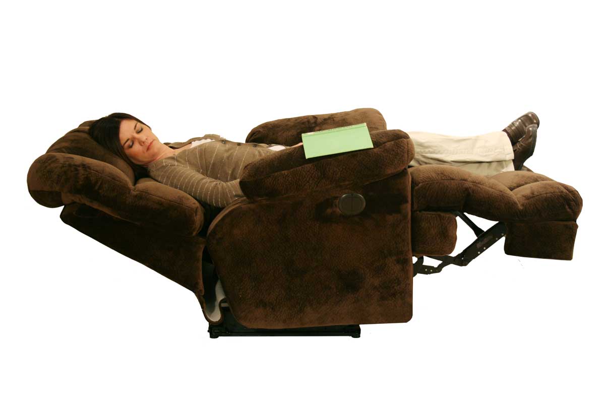CatNapper Cloud 12 Power Chaise Recliner - Chocolate