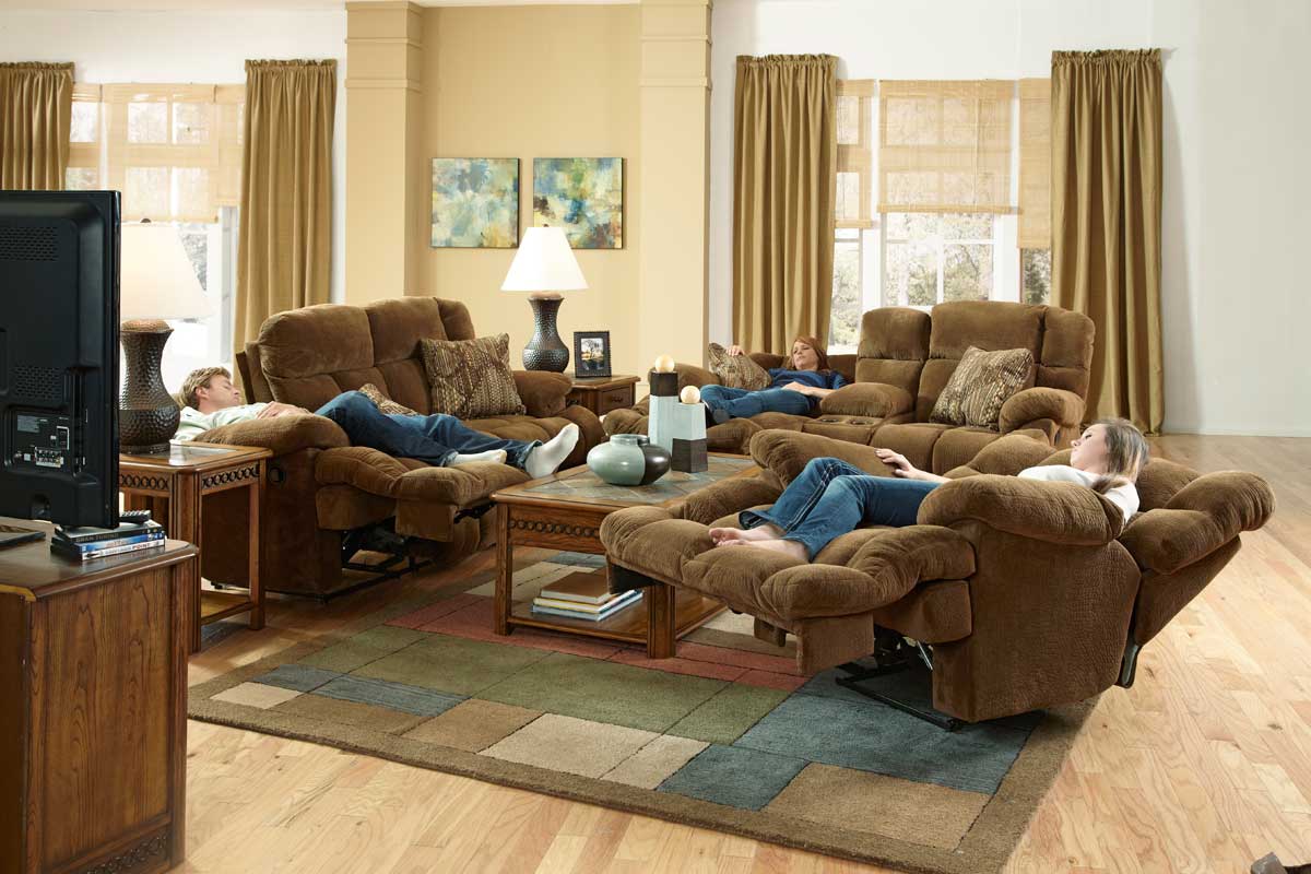 CatNapper Concord Lay-Flat Reclining Sofa Set -