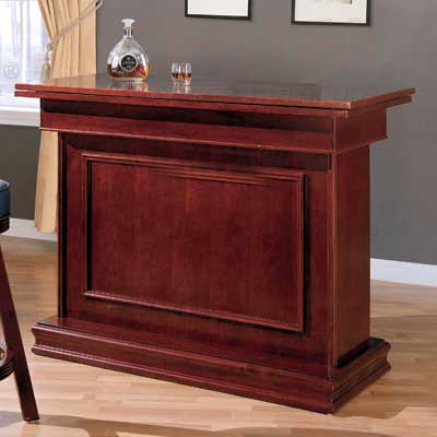Coaster 100128 Bar Unit with Game Table Settings - Cherry