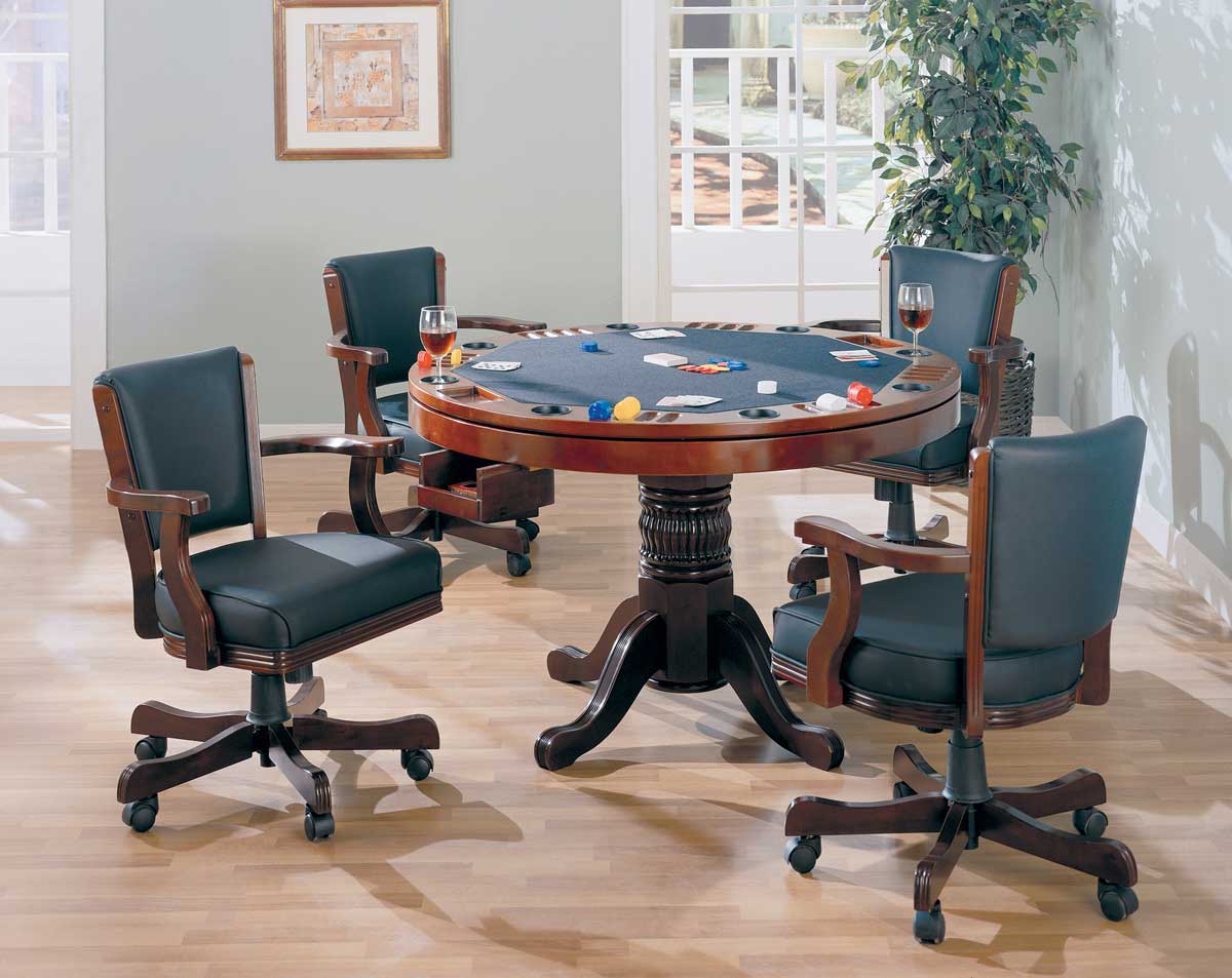 Coaster Mitchell 3-in-One Game Table Set - Cherry Coaster Mitchell 3-in-One Game Table Set - Cherry