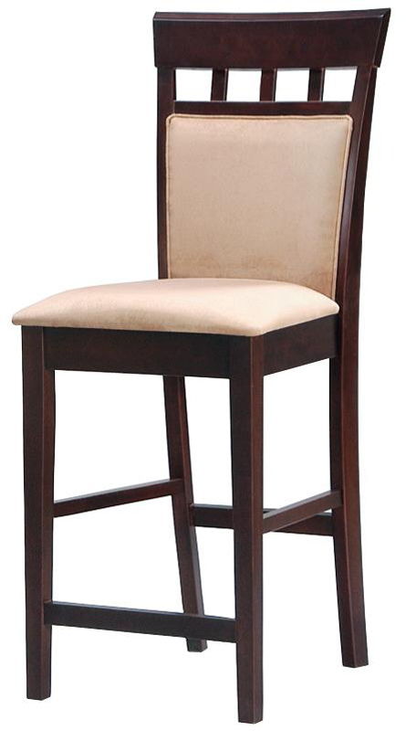 Coaster Mix and Match 24 Inch Upholstered Panel Counter Stool - Cappuccino
